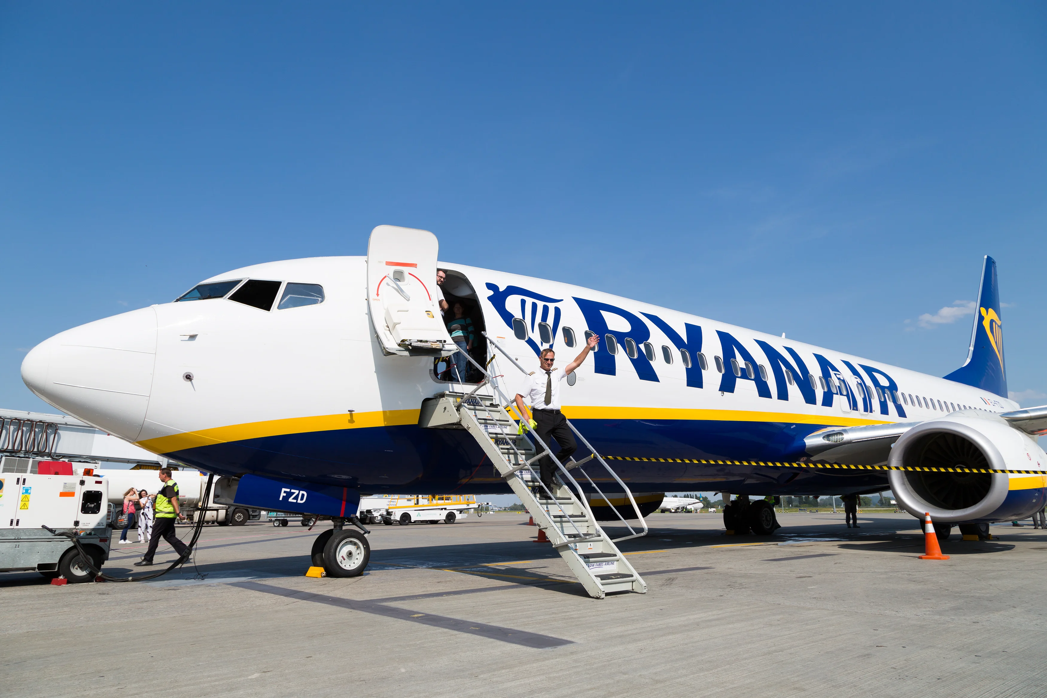 Ryanair-Flugzeug Euro Vacation Unterstützung
